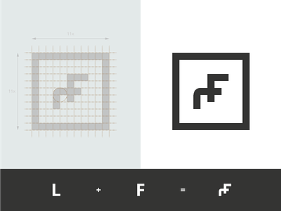 Ludwig Fiuza - Architecte d'intérieur & Designer geometry grid identity lettering lf logo mark monogram overlay process sign sketch