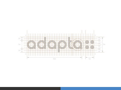 adapta - Accessibility consulting geometry grid identity lettering logo mark monogram overlay process sign sketch