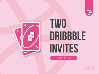 +2 Dribbble Invites dribbble game illustration invitation invite join shot two two invites uno