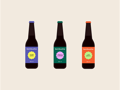 bottle label design artdirection bottle brand branding design food identity kombucha logo restaurant typography