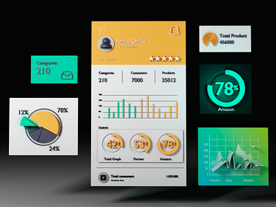 App dashboard blender blender3d blendercycles ui ui design uidesign