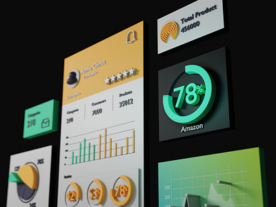 App dashboard 3D