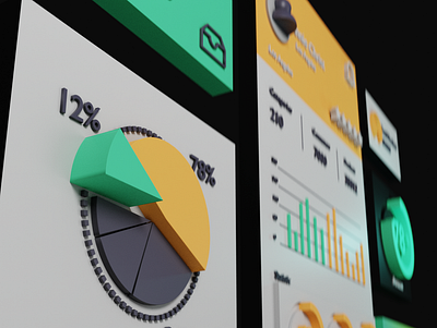 App dashboard — Template 3D blender blender 3d blender3d blendercycles render rendering ui ui ux ui design uidesign uiux