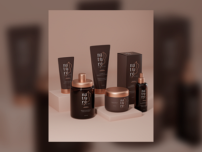 Nature SPA collection 3d 3d art blender blender3d blendercycles brand design brandidentity branding cosmetic cosmetic logo cosmetic mockup cosmetic packaging design mateuskria package design packaging