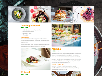 Catering Landing Page - Services catering clean ui food food catering frontend design landing page light restaurant ui user interface web design webpage website