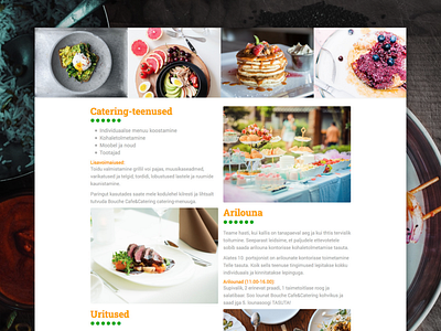 Catering Landing Page - Services