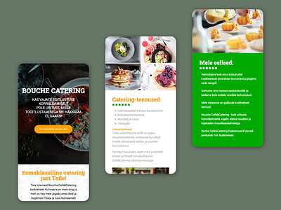 Catering Landing Page - Mobile
