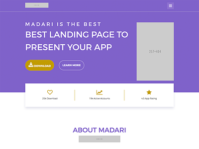 App Landing Page - UI to Frontend