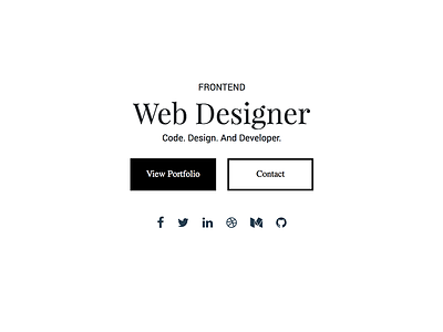 Frontend Web Designer Portfolio