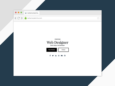 Frontend Web Designer Portfolio Layout