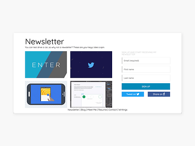 Newsletter Signup design frontend design newsletter newsletter design signup page subscribe ui user interface web design website
