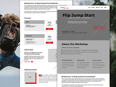 Workshop: Jump Starter - Diagonal design inspiration frontend design homepage landing page ui uidesign web design web development website wireframe wireframes workshop
