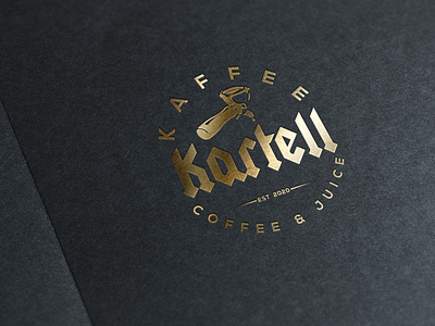 Kaffee Kartell Logo branding design illustration logo minimal resturent logo typography