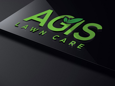 AGIS LAWN CARE branding design icon illustration illustrator leaf logo logo minimal typography vector