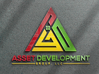 Asset Development Group LLC branding design flat illustration illustrator logo minimal typography vector web