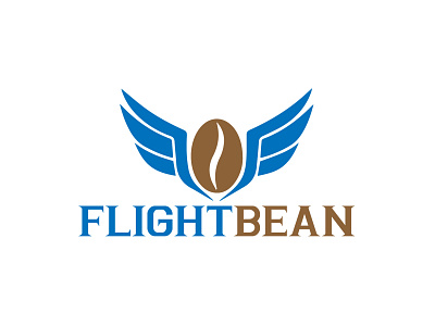 flight bean branding design flat icon illustration illustrator logo minimal typography vector