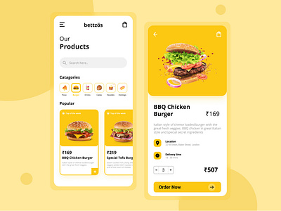 Bettzos : Fastfood App UI