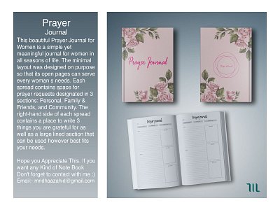 Prayer Journal book design books design journal mridha zahid mz prayer