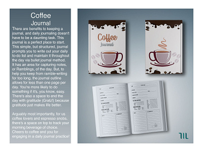 Coffee Journal coffee notebook design graphicdesign journal journal design notebook design