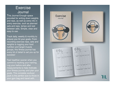 Exercise Journal design mrihda zahid mz notebook design