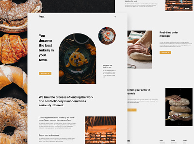 Treat. Bakery Landing Page bakery branding interaction design landing page product design responsive services typography ui ux web