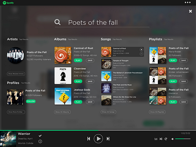 Spotify Search - UI Redesign