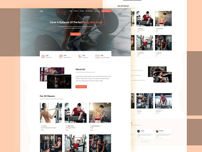 Gym and fitness online classes for healthy life landing page landing page online pilates web design web page yoga laptop yoga laptop