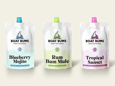 Boat Bums Packaging Design alcohol alcohol branding alcohol packaging boat branding branding design cpg design food and drink logo sailboats