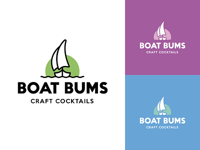 Boat Bums - Logo & Color Palette alcohol brand indentity branding color palette colors cpg design food and drink logo sailboats