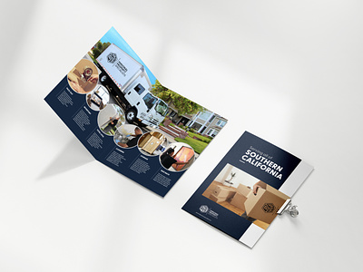 Marketing Material for a Southern California Restoration Company brochure cleaning folder graphic design industrial marketing collaeral restoration ultrasonic cleaning ultrasound