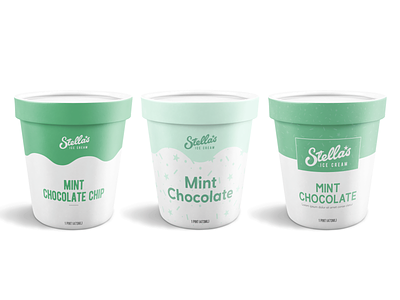 Second Round Options - Ice Cream Label Refresh branding container cpg dairy design fb food and drink ice cream label logo packaing snack