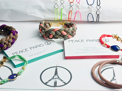 Businesscards for Peace Paris branding design graphic