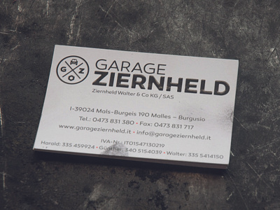 Business Card Garage Ziernheld