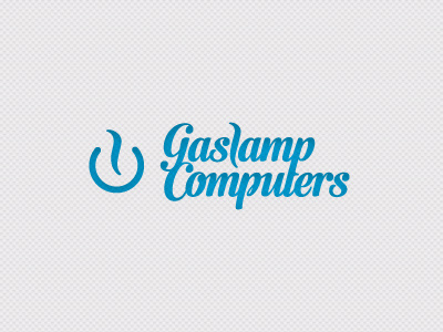 Gaslamp Computers Logo blue computer gaslamp logo power repair san diego tech