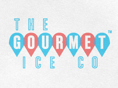 The Gourmet Ice Co Logo food food truck identity logo retro snow cone