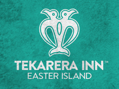 Tekarera Inn Logo easter island hotel identity island logo tribal