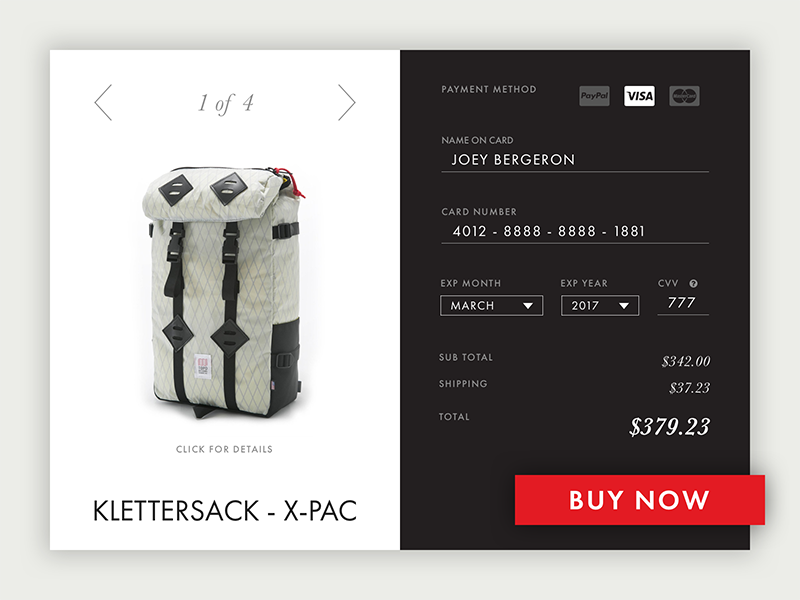 DailyUI #002 sketch credit card card shopping ux ui dailyui