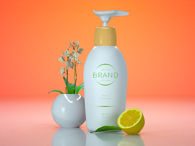 3D Health care bottle 3d 3d animation 3d product modeling branding c4d cinema4d octane render photography photoshop