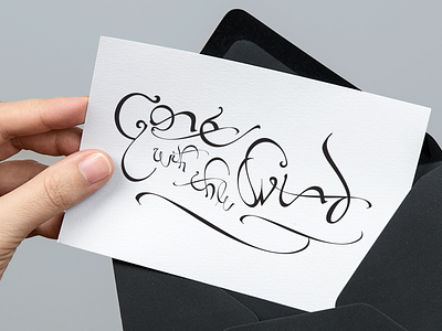 Gone with the Wind black black white cut design expression graphic illustration paste type typography vector white