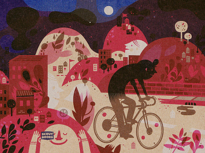 Scout Books bikes book characters design illustration little friends of printmaking offset