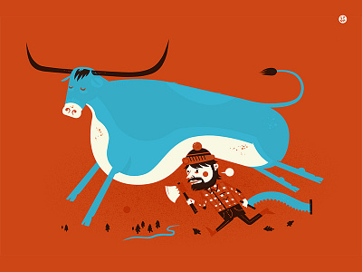 Year of the Ox characters design illustration little friends of printmaking poster screenprint silkscreen zodiac