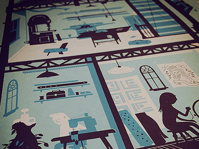 Smithsonian Renwick Gallery characters design illustration little friends of printmaking poster screenprint silkscreen