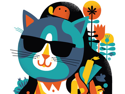 CatCon branding cat characters design illustration little friends of printmaking poster