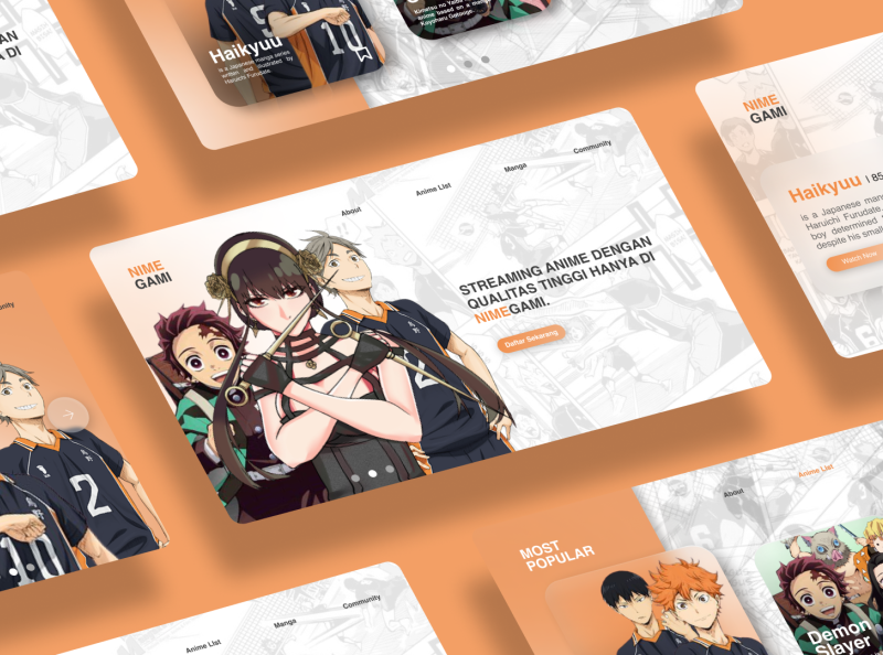 Anime Haikyu! website on Behance