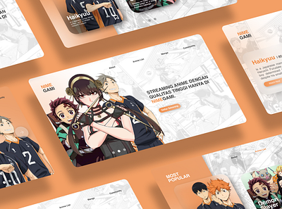 UI Anime Website Design 3d animation anime branding design graphic design landing page logo motion graphics ui uiux ux website website design