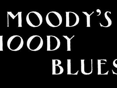 Moody black white blues film titles logotype metal type music typography