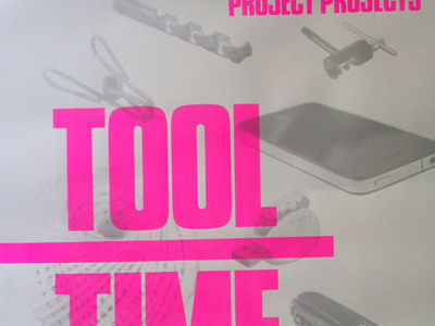 Tool Time Poster Crop pink poster screenprint