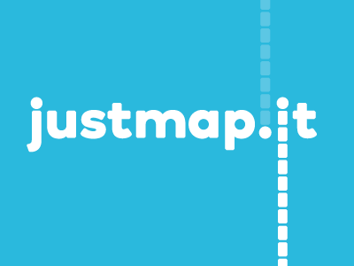 justmap.it final logo blue boing logo logotype playtype
