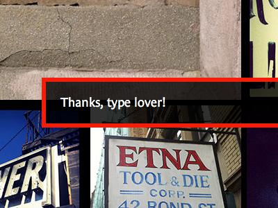NYC Type, lover! forms found type le monde sans photography red typekit typography ui user interface