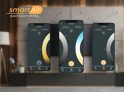 SmartAir App Main Screens ambientech design iot lighting smarthome smartlighting ui